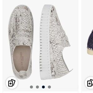 Ilse Jacobsen white/gold Snakeskin Slip-On Sneakers 38 light wear